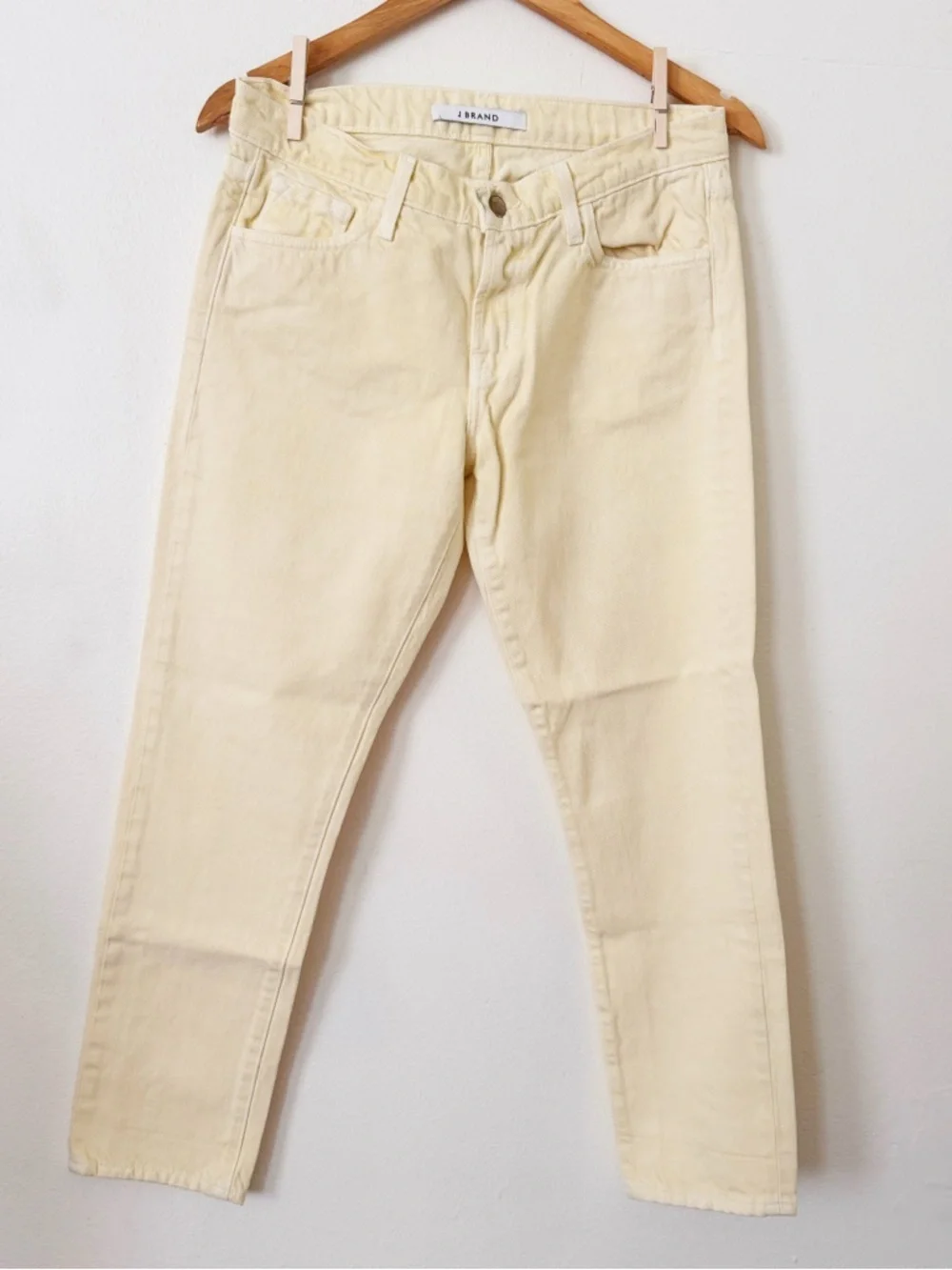 J Brand Light Yellow Straight Jeans 26